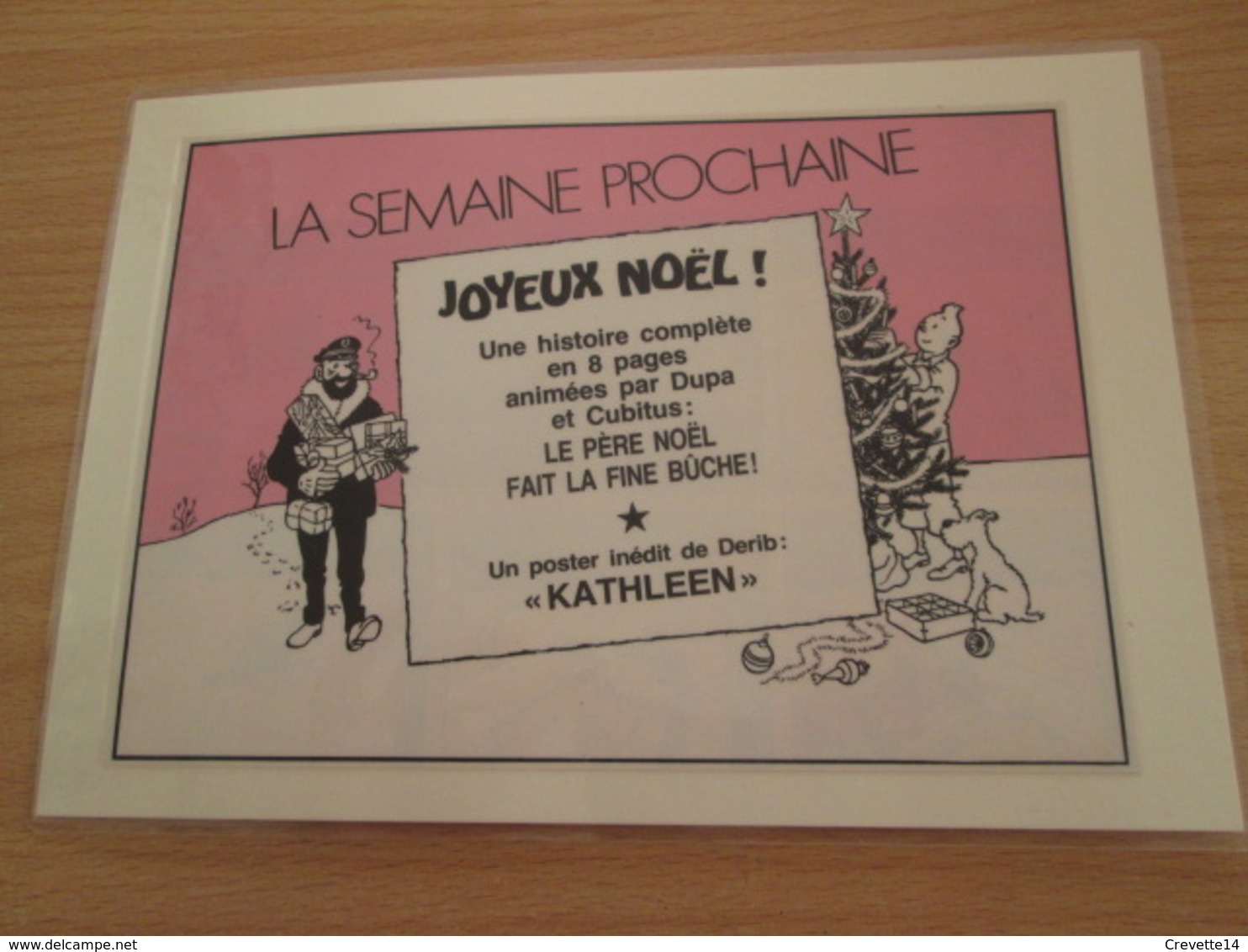 TINTIN ET HADDOCK JOYEUX NOEL  -  Pour  Collectionneurs ... PUBLICITE  Page De Revue Des Années 60/70 - Tintin