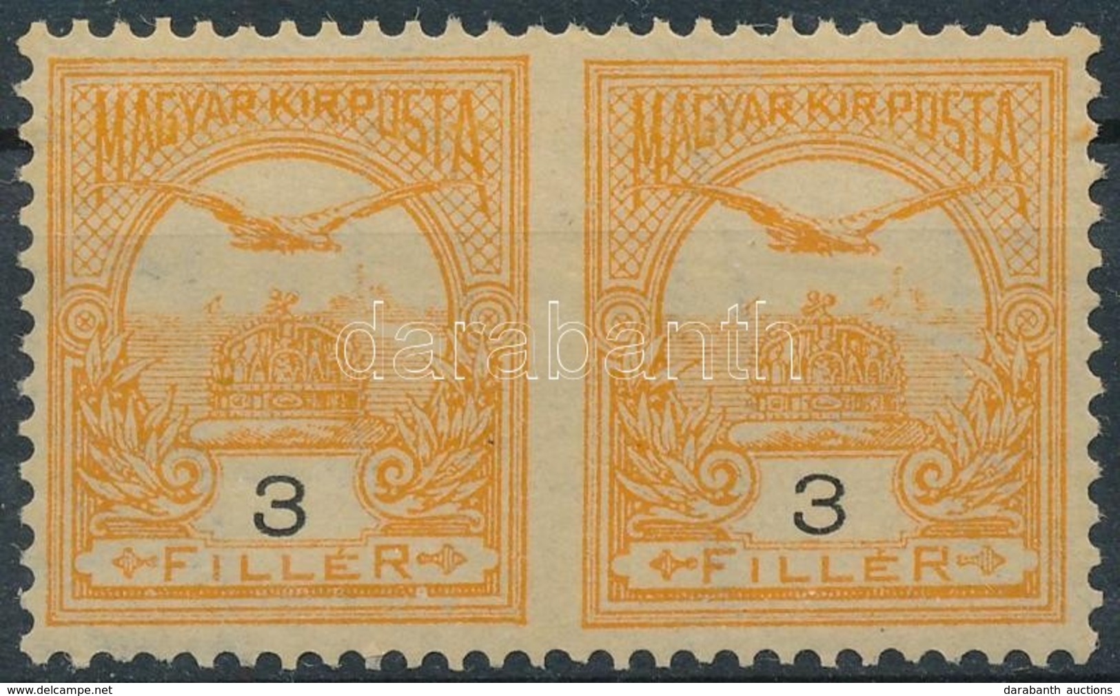 * 1900 Turul 3f Középen Fogazatlan Pár / Mi 56 Pair Imperforate In The Middle - Altri & Non Classificati