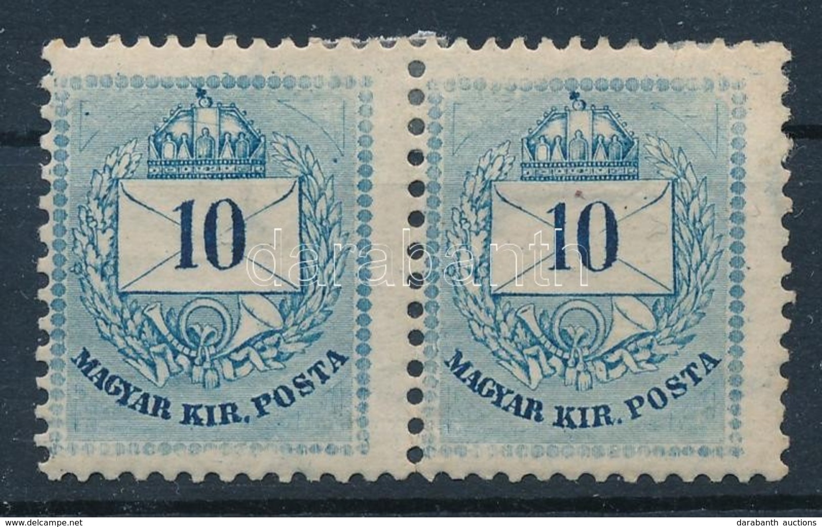 * 1881 10kr Pár Hiányos Nyomat, Festékfoltok - Altri & Non Classificati