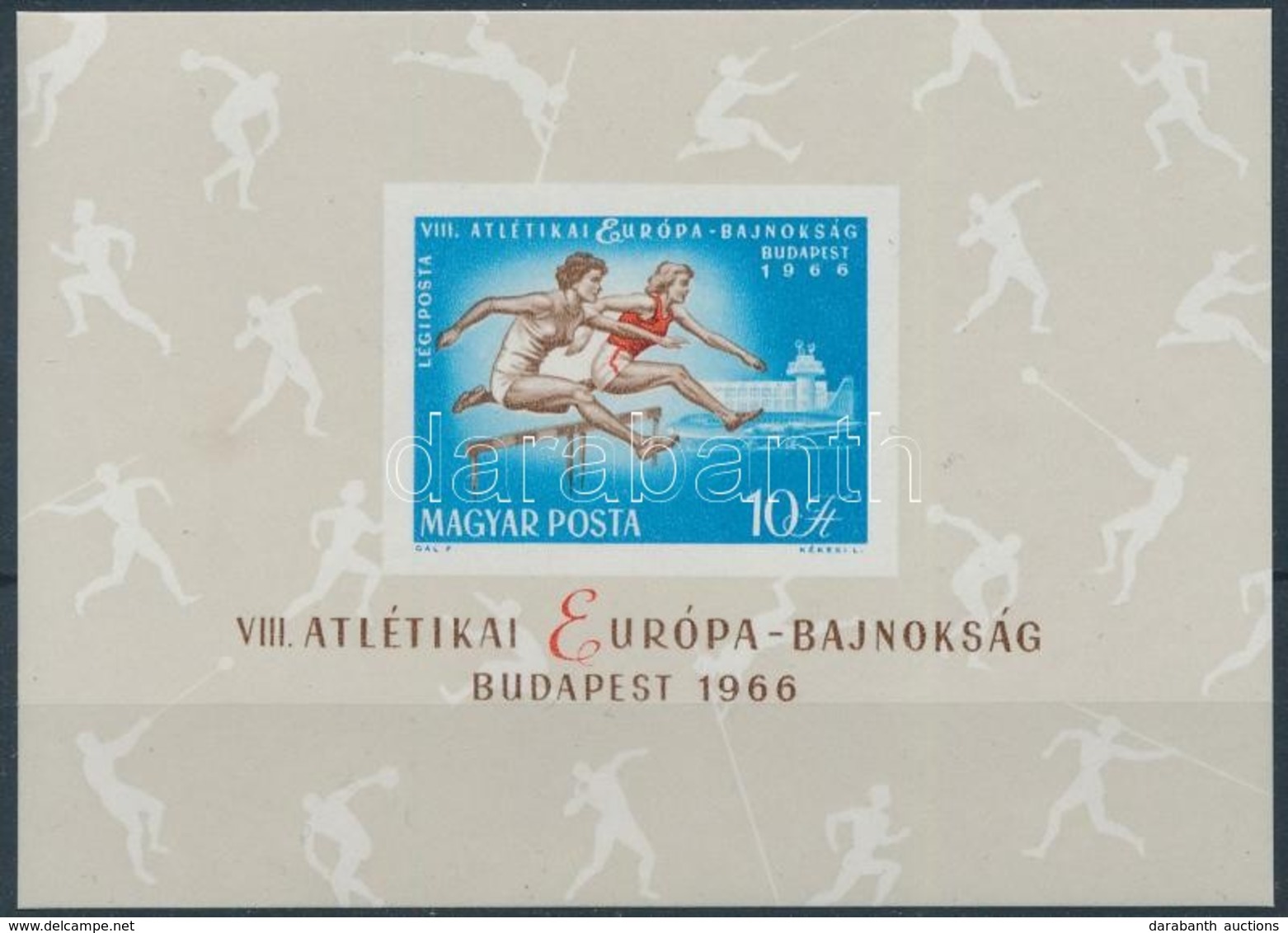 ** 1966 Atlétika EB Vágott Blokk (4.000) - Autres & Non Classés