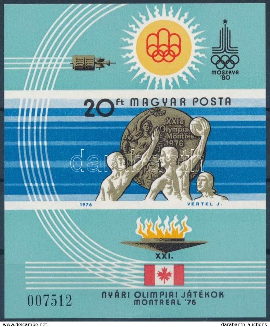 ** 1976 Olimpiai érmesek (III.) - Montreal Vágott Blokk (3.500) - Altri & Non Classificati
