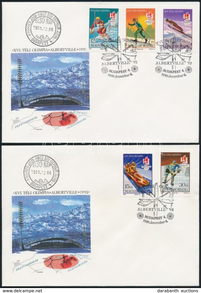 1991 Téli Olimpia Sor  FDC (5.000) - Altri & Non Classificati