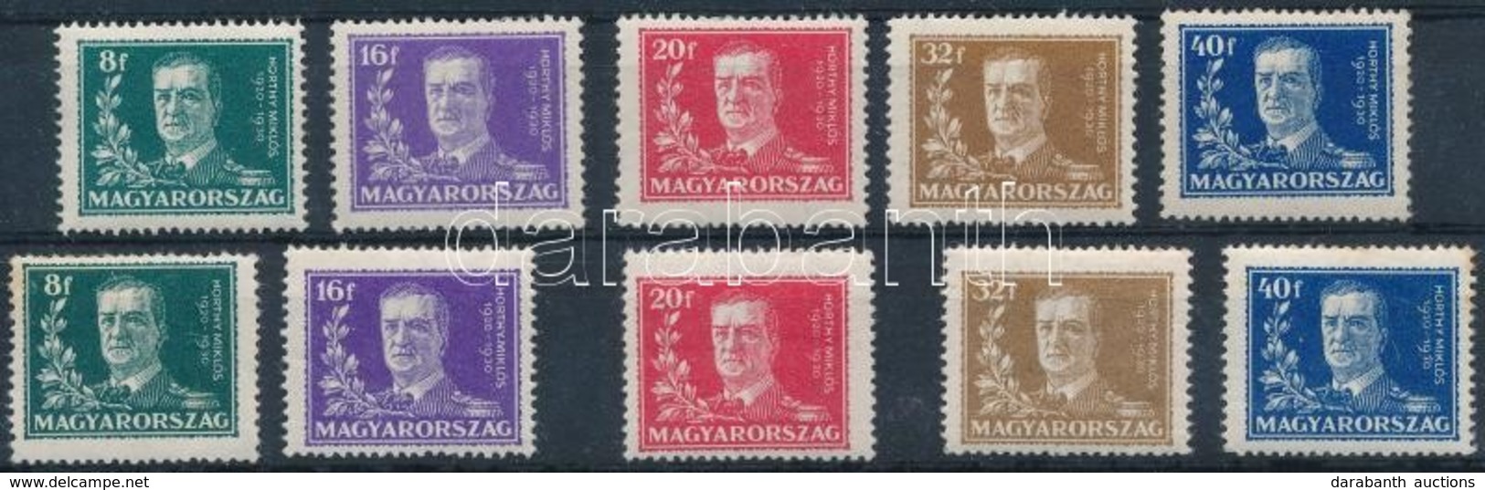 ** 1930 Kormányzói 10 éves évforduló 2 Db Sor (16.000) - Altri & Non Classificati