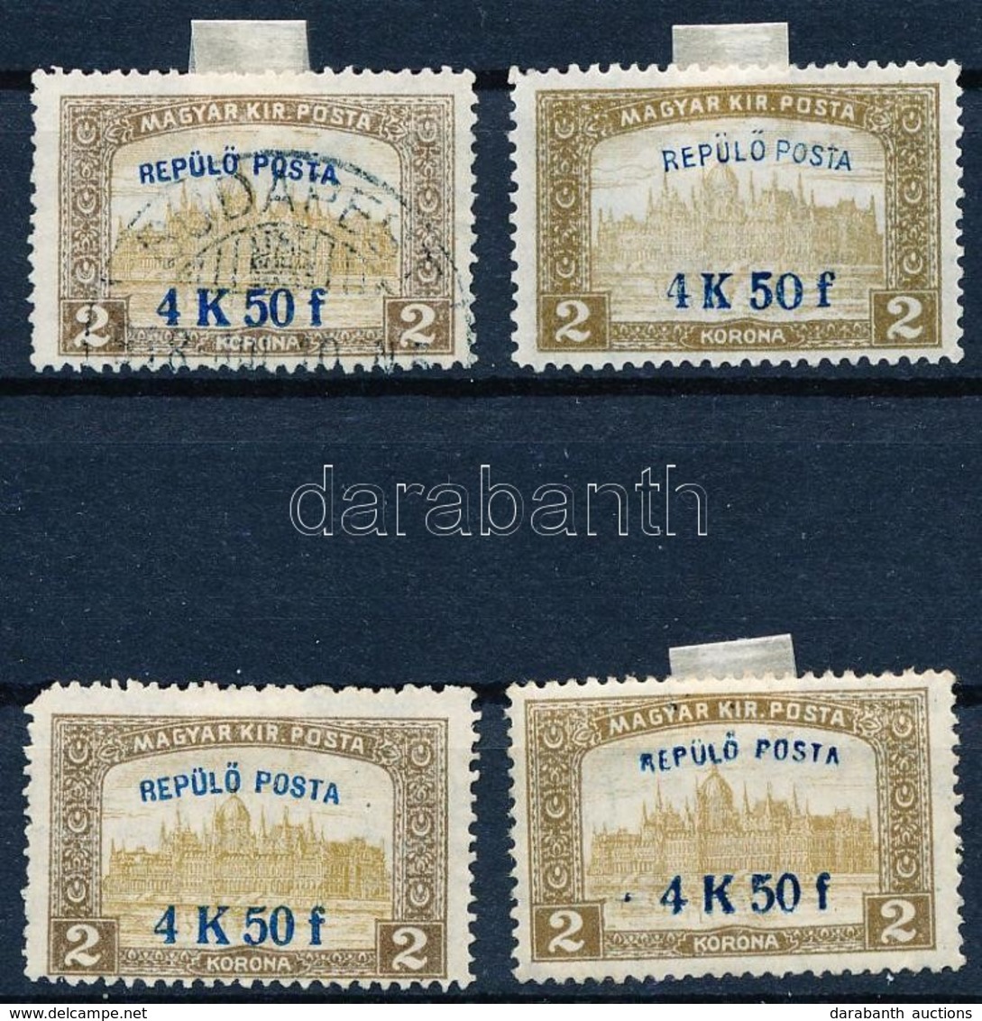 (*) * O 1918 4 X Repülő Posta 4K50f (egyik Sarokhibás) (20.000) - Altri & Non Classificati