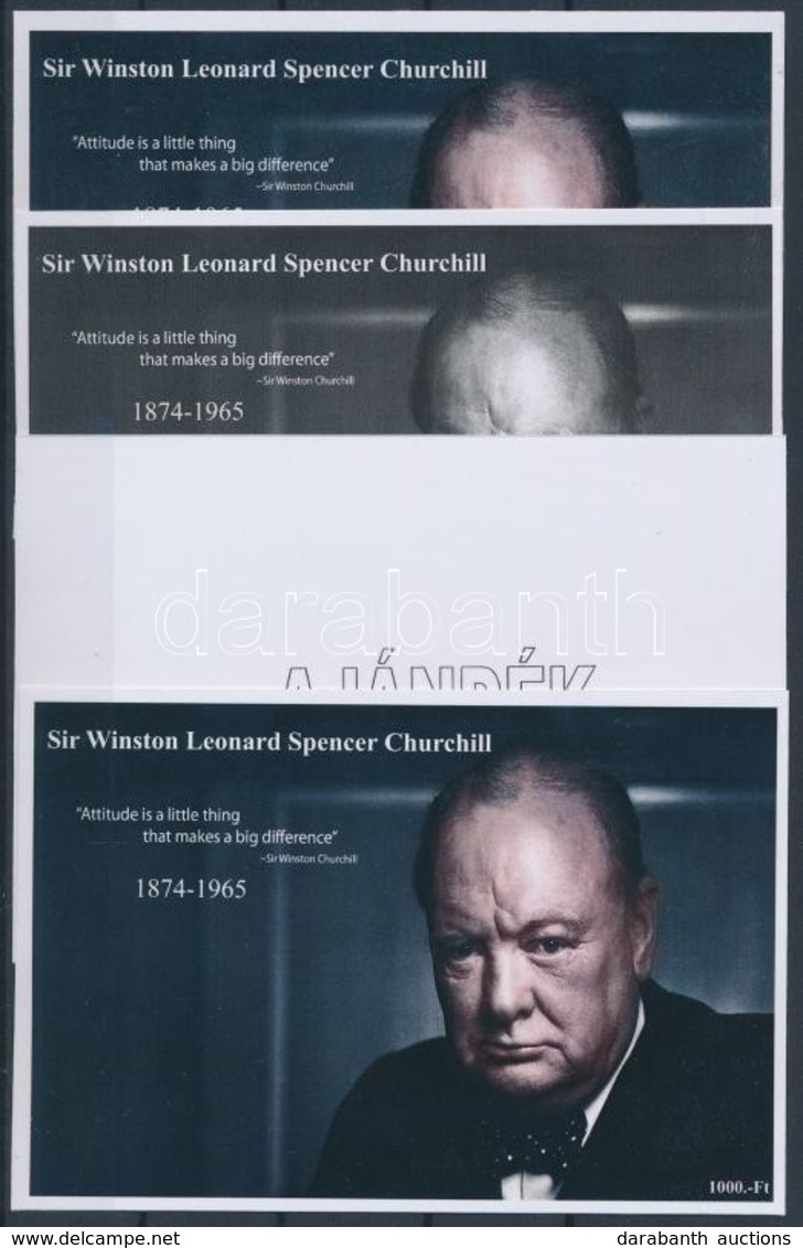 ** 2017 Churchill 4 Db-os Emlékív Garnitúra (28.000) - Autres & Non Classés