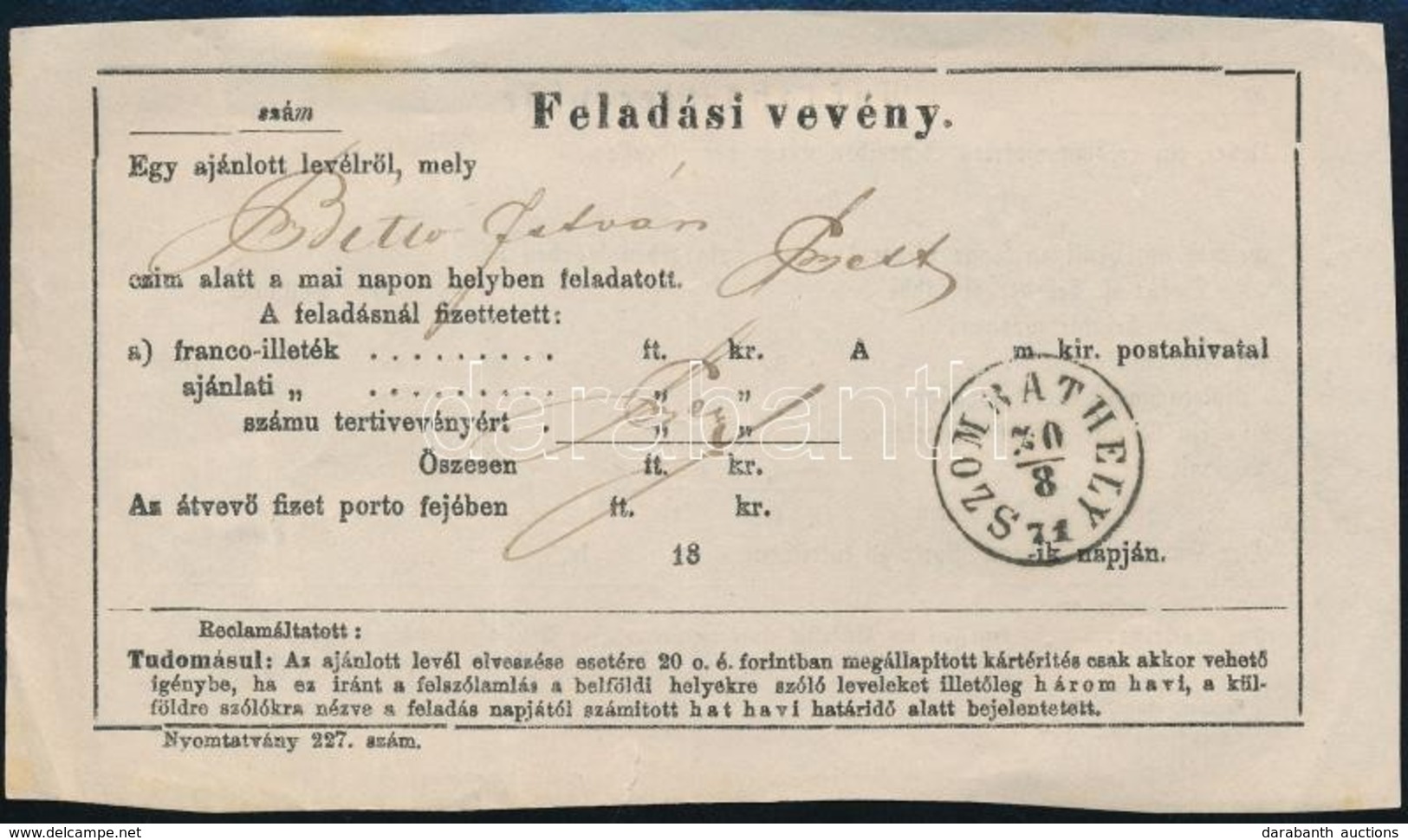 1871 - Altri & Non Classificati