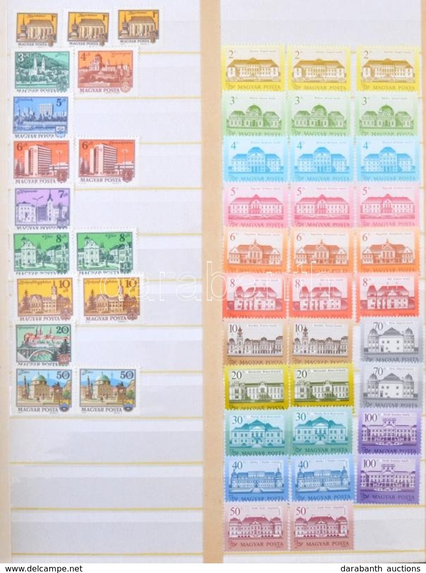 ** Modern Magyar Több Példányos Gyűjtemény A 60-as évektől A 90-es évek Elejéig 7 Db Közepes és Nagy Berakóban. Szépen G - Used Stamps