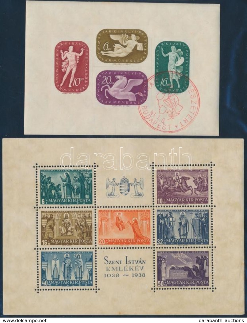 ** O Kis Levél és Blokk összeállítás, Benne Szent István Blokk, Művész Blokk, 1951 Bélyegnap FDC (min. 15.000) - Oblitérés