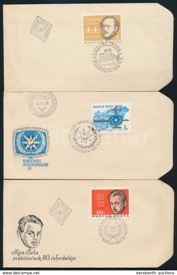 100 Db FDC Az 1960-as évekből - Oblitérés