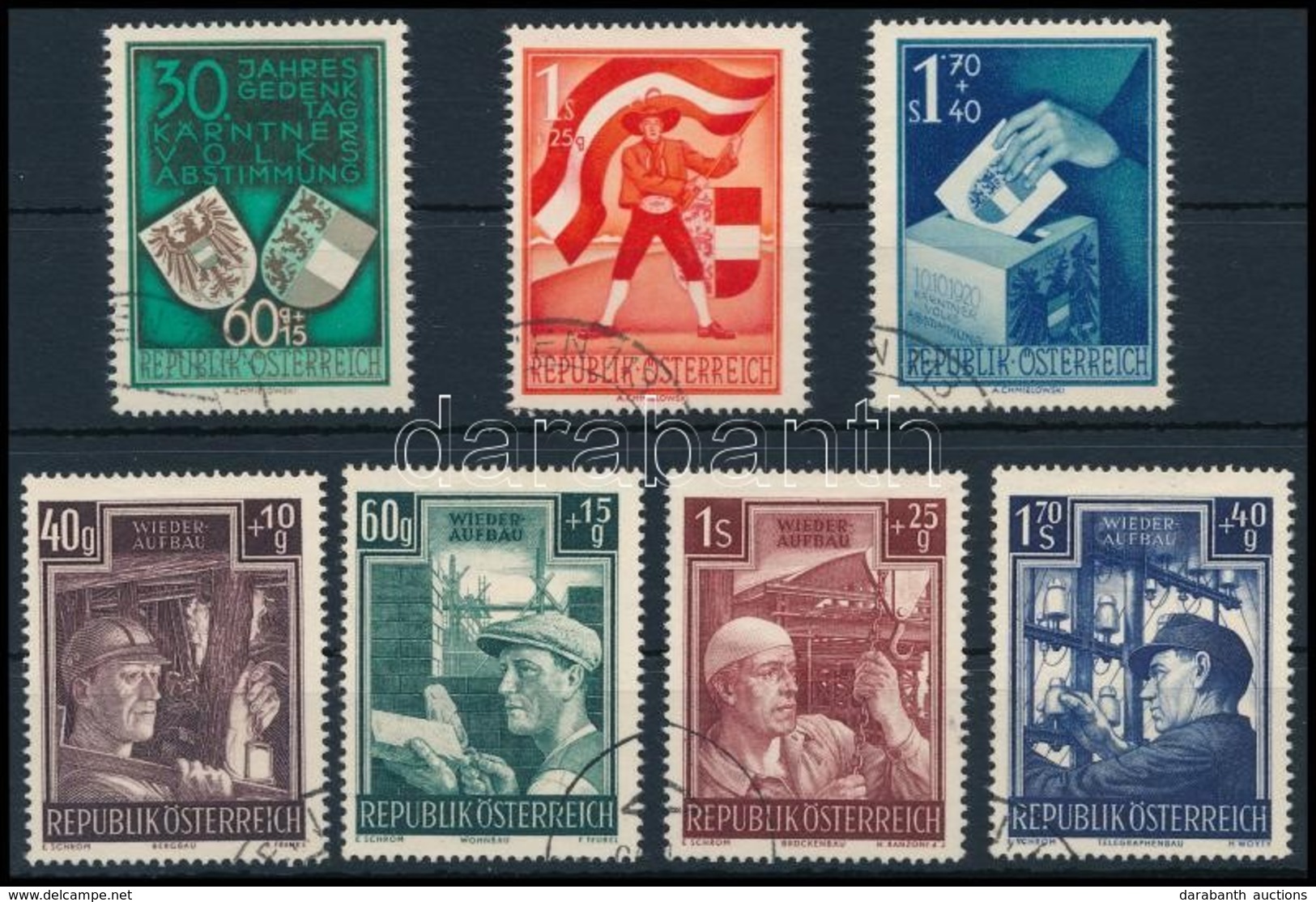 O Ausztria 1950-1951 Mi 952-954 + 960-963 (Mi EUR 190.-) - Sonstige & Ohne Zuordnung