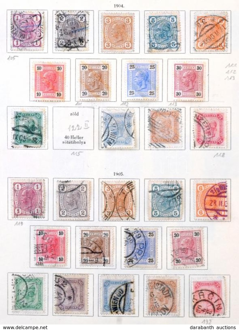 * O Ausztria Gyűjteményrész 18905-1918, Kb 260 Bélyeg Jó értékekkel Albumlapokon (Mi EUR 1.100.-) - Autres & Non Classés