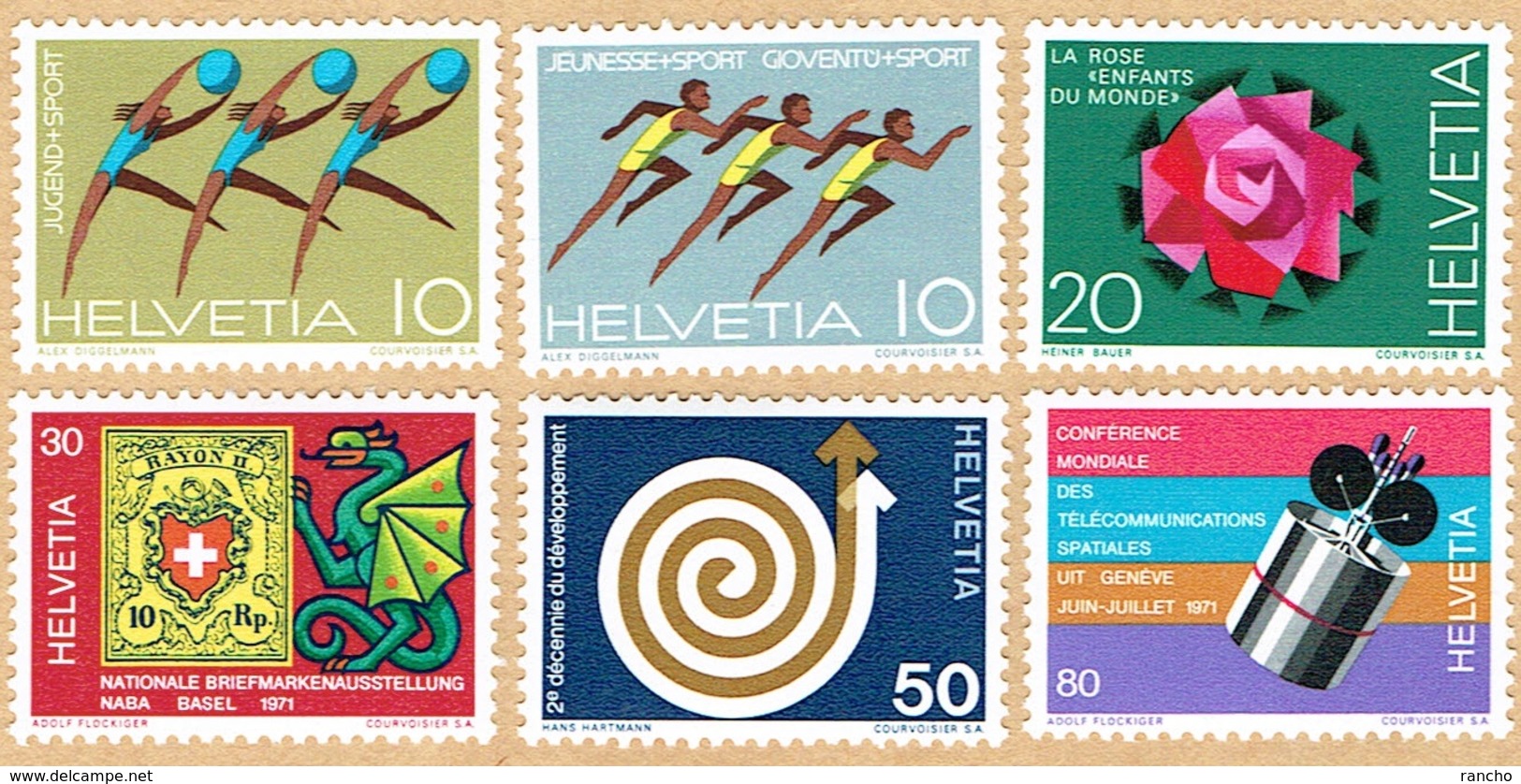 **LA SERIE TIMBRES NEUFS 1971 C/.S.B.K. Nr:490/495. Y&TELLIER Nr:872/877. MICHEL Nr:940/945.** - Neufs