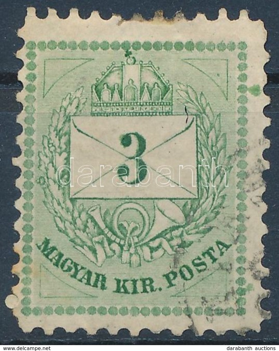 O 1874 3kr Festékfolttal - Altri & Non Classificati