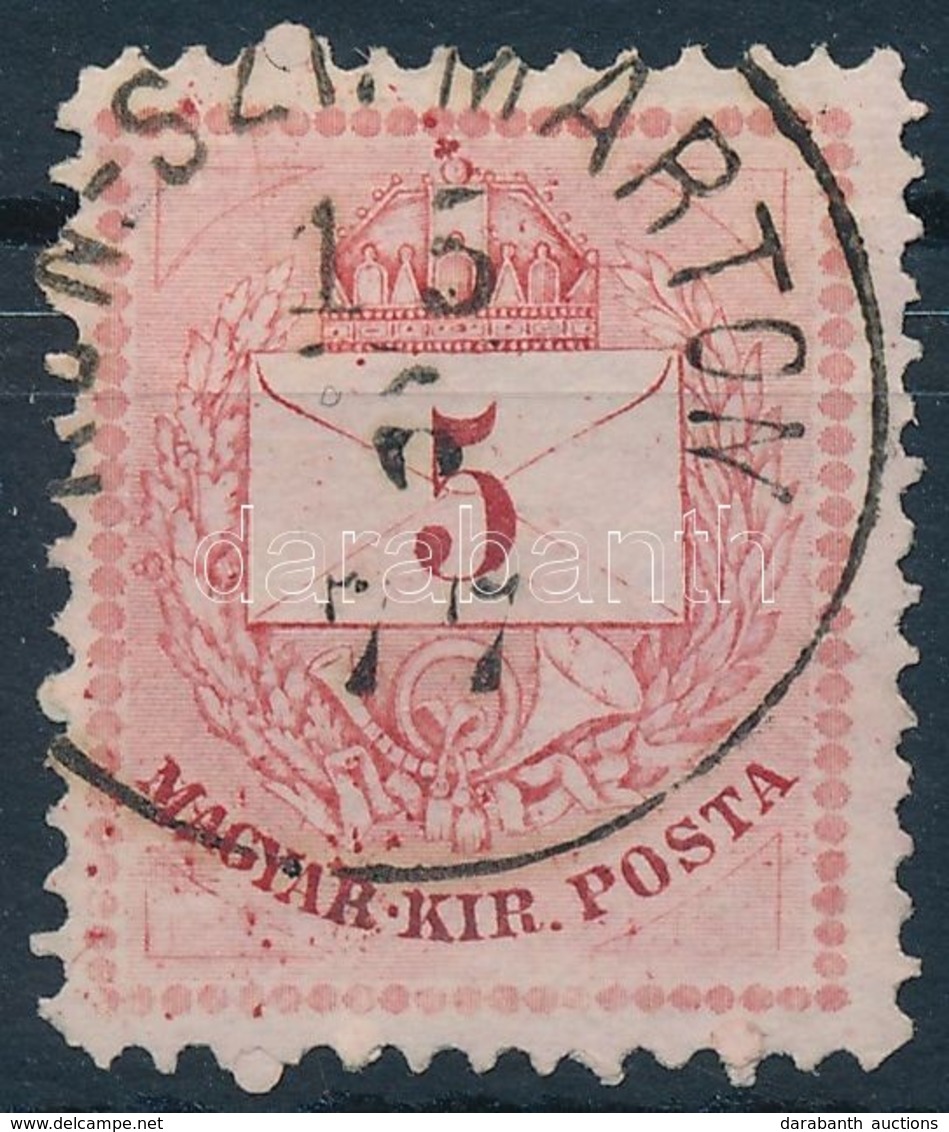 O 1874 5kr Az Alsó Részen Kontár Vésésjavítás (ex Lovász) - Sonstige & Ohne Zuordnung