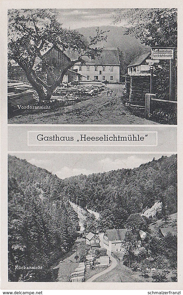 AK Heeselichtmühle Gasthof A Hohnstein Heeselicht Hohburkersdorf Zeschnig Rathewalde Cunnersdorf Ehrenberg Stürza Dobra - Hohnstein (Saechs. Schweiz)