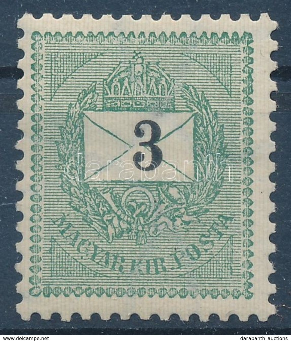 ** 1889 3kr 'szakadt' Boríték + Jobbra Tolódott értékszám - Autres & Non Classés