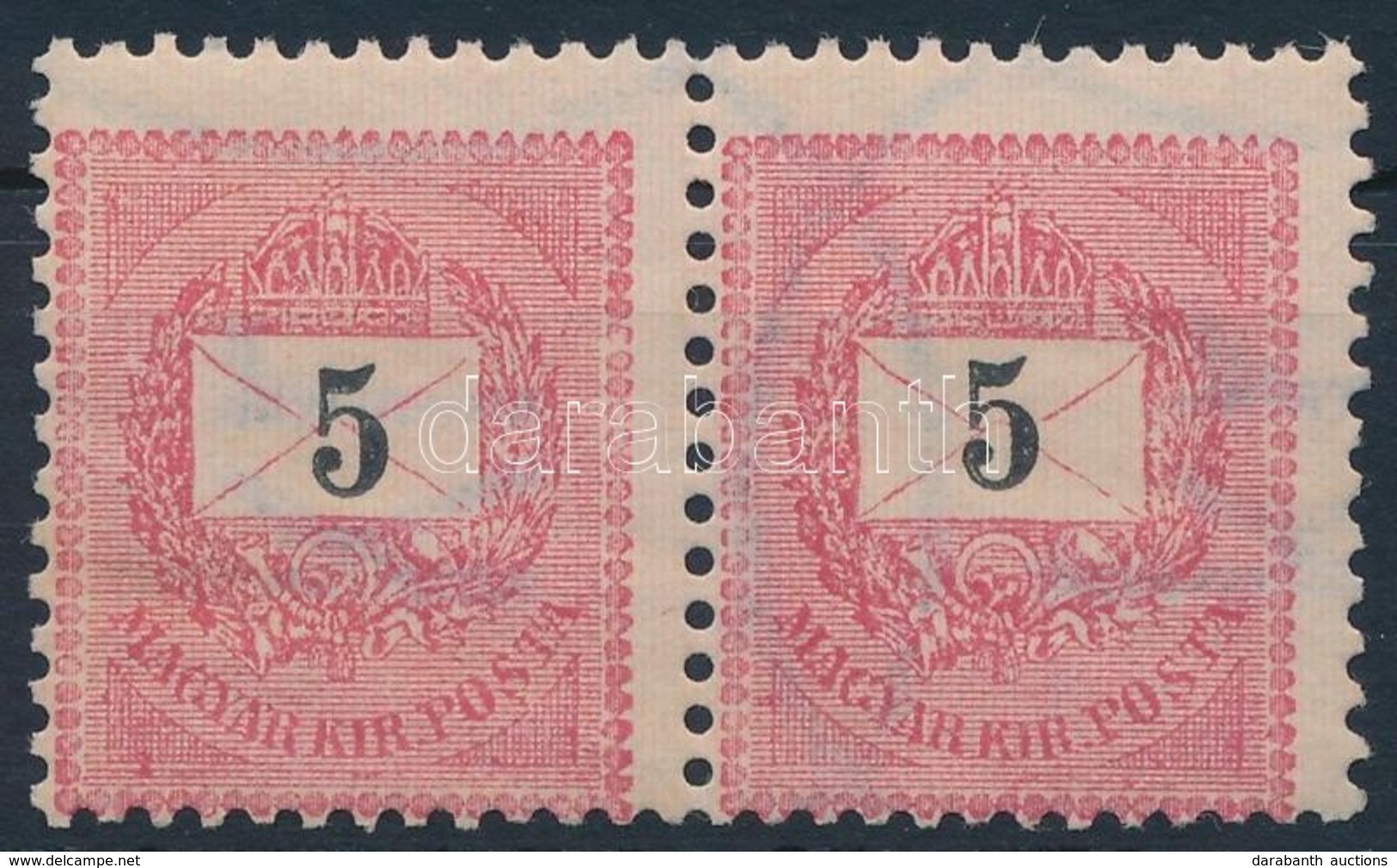 ** 1889 5kr 'E' Elfogazott Pár - Altri & Non Classificati