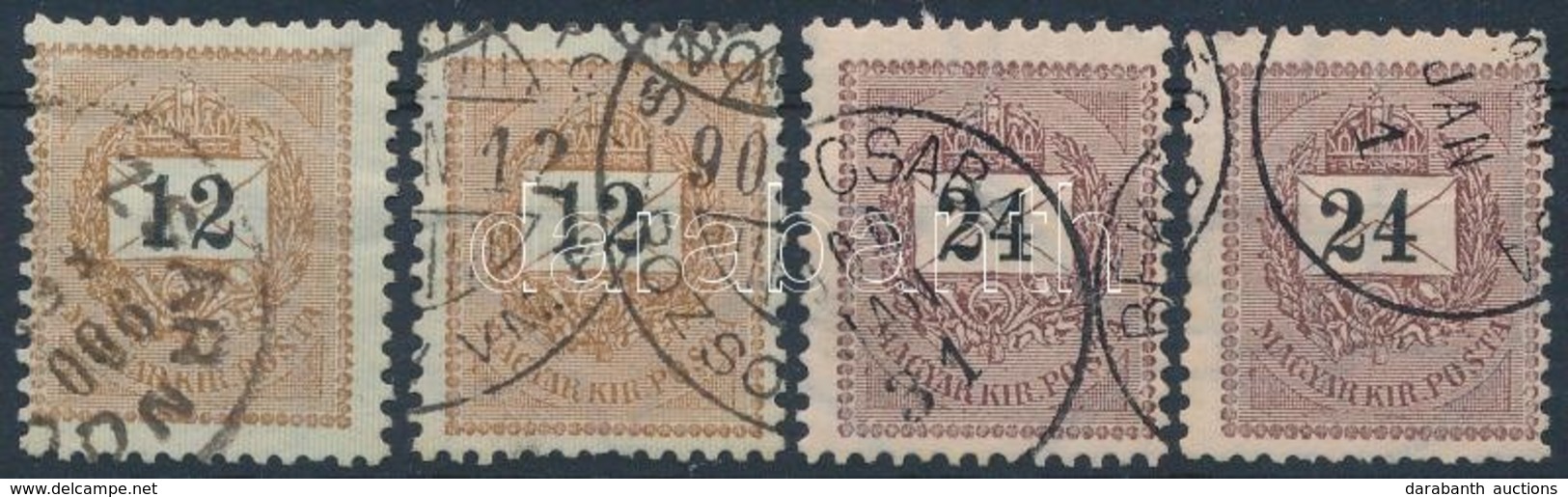 O 1898 2 X 12kr és 2 X 24kr (8.000) - Autres & Non Classés