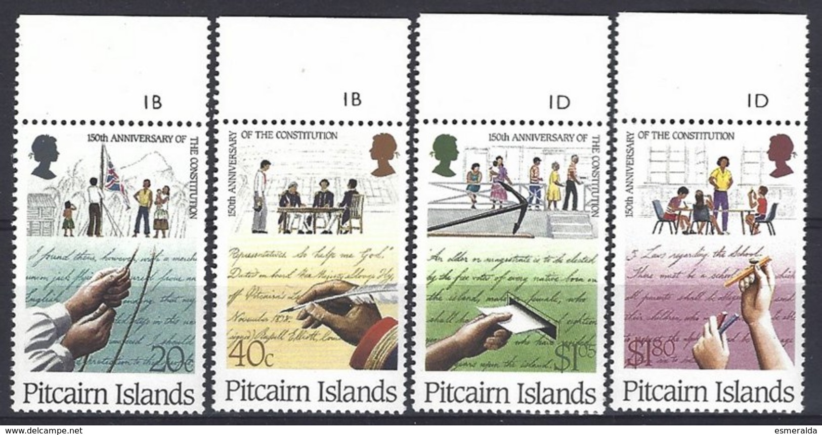 Pitcairn  Yv & T 309/12  Anniversaire De La Constitution   ** Mnh - Islas De Pitcairn