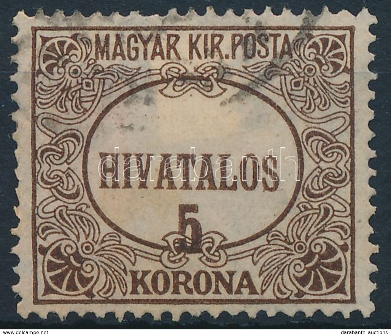 O 1921 Hivatalos 5K Eltolódott értékjelzéssel / Official Mi 15 With Shifted Value - Autres & Non Classés