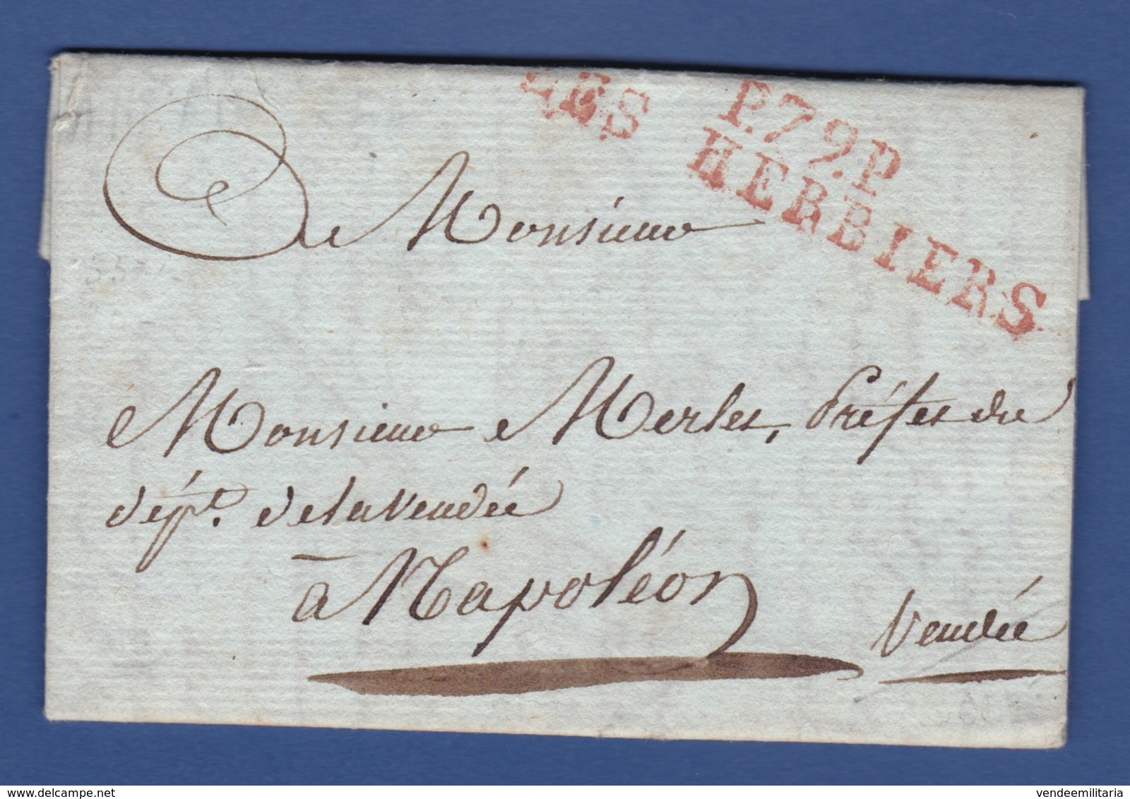 79 VENDEE- P79P LES HERBIERS - Du PUY DU FOU Le 26 Floréal An XIII (16 Mai 1805) à NAPOLEON Pour Mr MERLET Préfet - 1801-1848: Precursors XIX