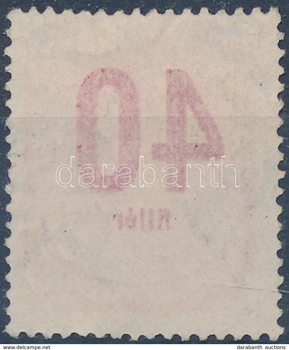 O 1946 Forint-filléres Portó 40f Az értékszám Gépszínátnyomatával - Autres & Non Classés