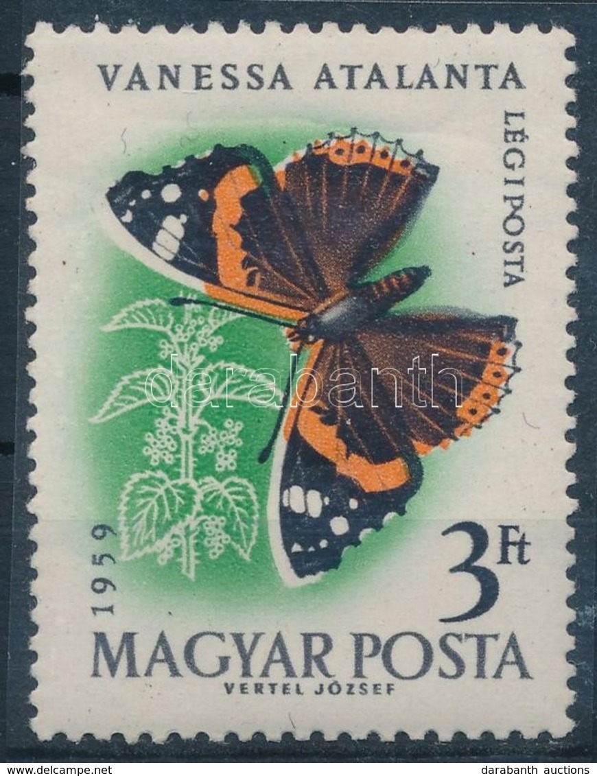 ** 1959 Lepke (I.) 3Ft Narancs és Zöld Szín Eltolódásával / Mi 1639 With Shifted Orange And Green Colours - Autres & Non Classés