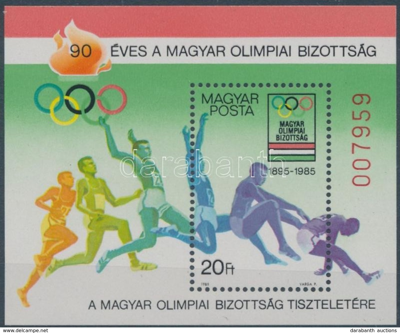 ** 1985 Magyar Olimpiai Bizottság Ajándék Blokk (26.000) / Mi Block 175 Present Of The Post - Autres & Non Classés