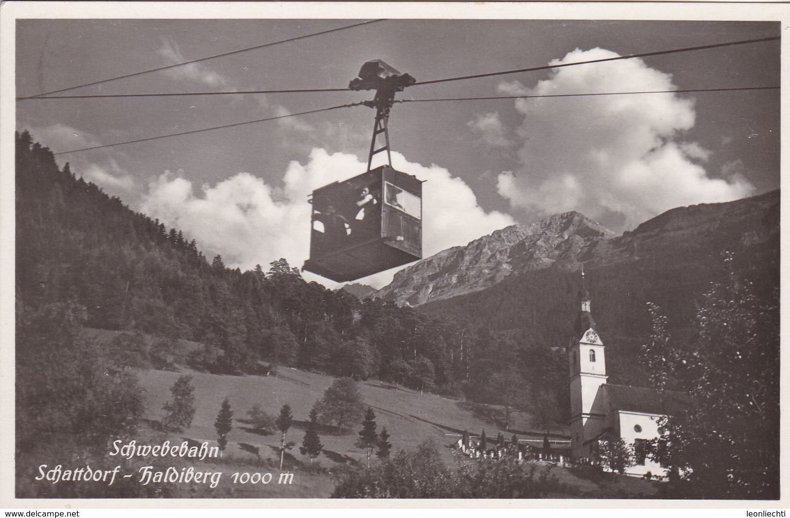 Ansichtskarte. Schwebebahn, Schattdorf - Haldiberg - Funiculaires