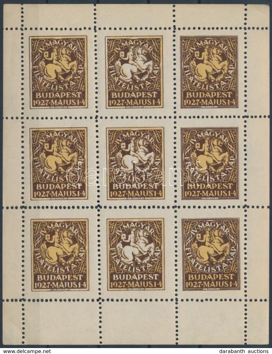 ** 1927/2ab IV. Magyar Filatelista Nap Emlékkisív (9.000) - Autres & Non Classés