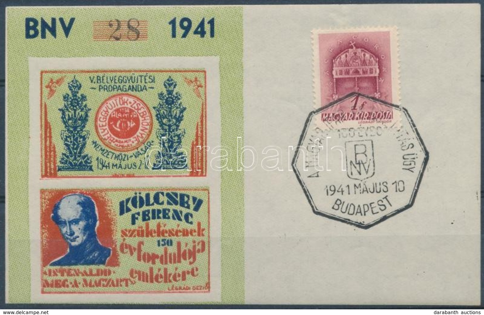 O 1941/6aa Kölcsey II. Emlékív (10.000) - Altri & Non Classificati