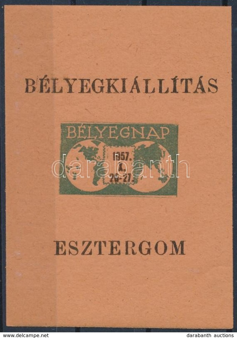 ** 1957/1b Esztergomi Bélyegnap Emlékív (3.500) - Autres & Non Classés