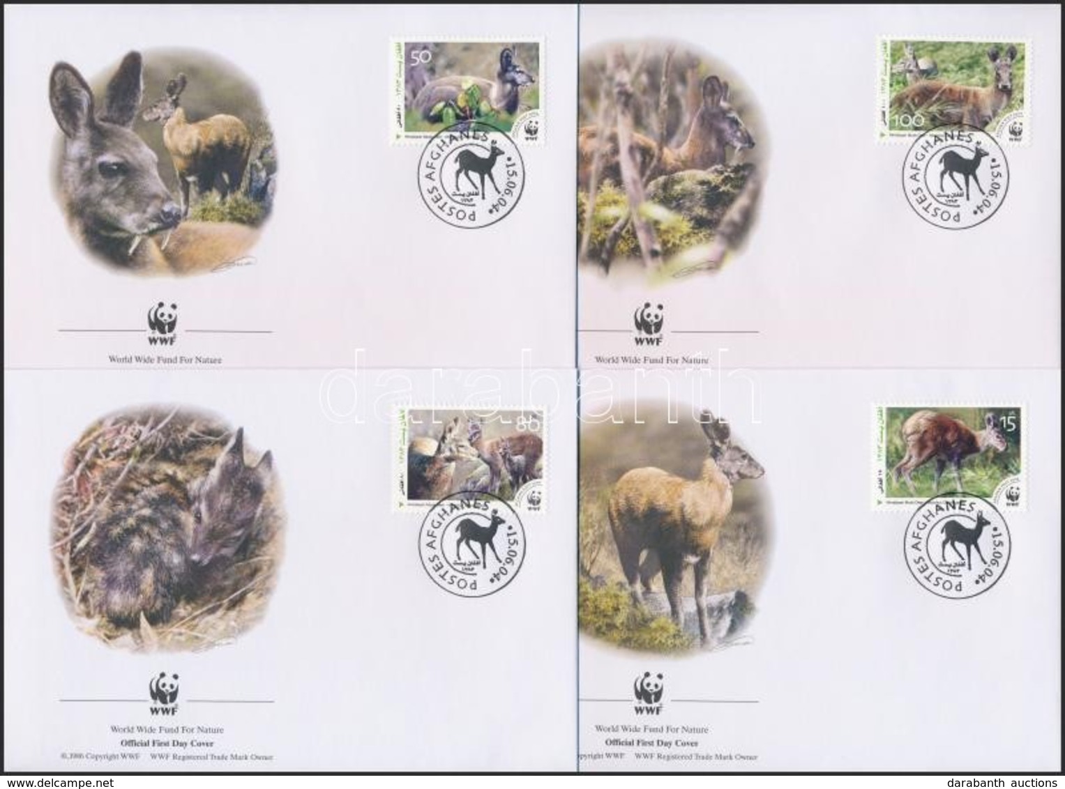 2004 WWF: Pézsmaszarvas Sor 4 Db FDC-n - Altri & Non Classificati