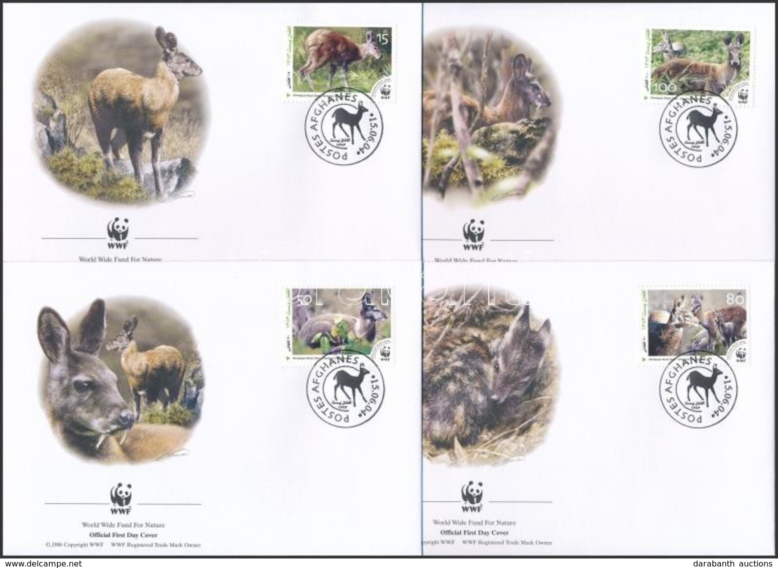 2004 WWF: Pézsmaszarvas Sor 4 Db FDC-n - Autres & Non Classés