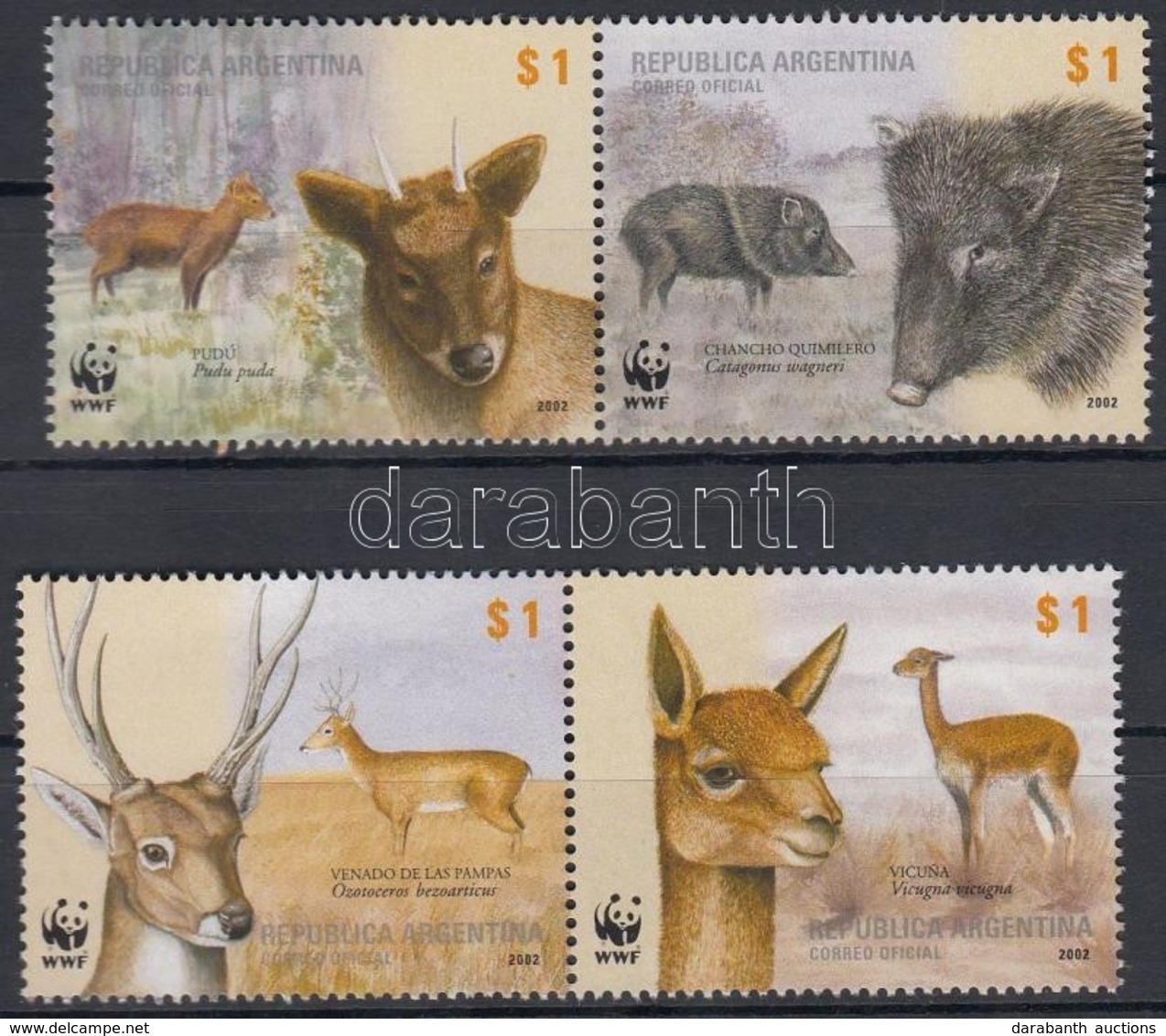 ** 2002 WWF: Emlős állatok Sor Mi 2749-2752 - Altri & Non Classificati