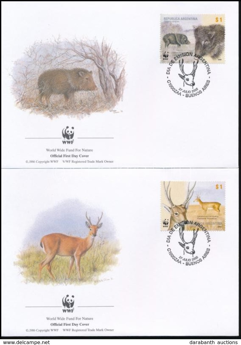 ** 2002 WWF: Emlősök Sor Négyestömbben + 4 Db FDC Mi 2749-2752 - Altri & Non Classificati