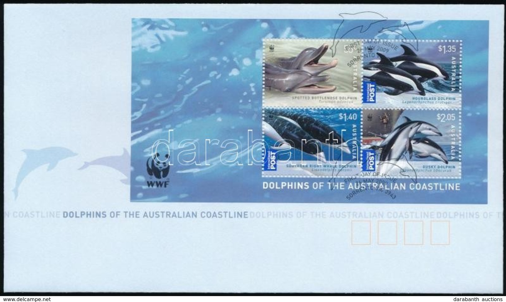 2009 WWF: Delfinek Blokk Mi 85 FDC - Altri & Non Classificati