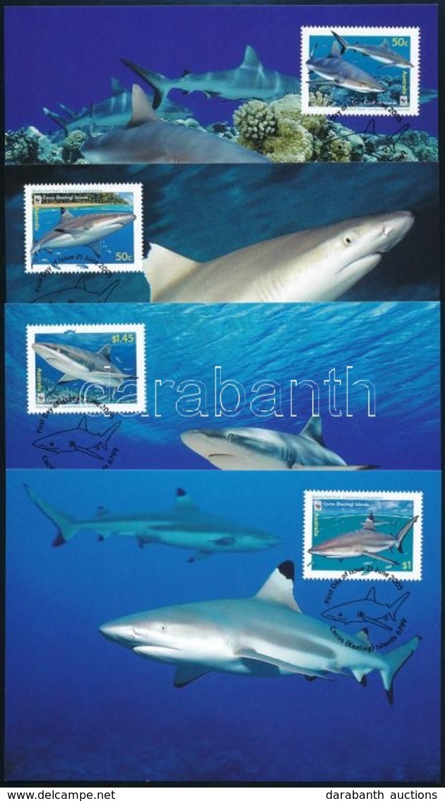 2005 WWF: Cápák Sor 4 Db CM-n Mi 420-423 - Sonstige & Ohne Zuordnung