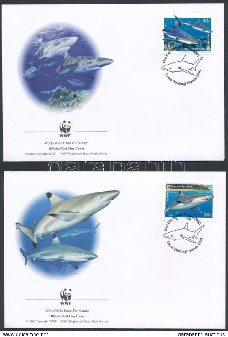 2005 WWF: Cápák Sor 4 Db FDC-n Mi 420-423 - Sonstige & Ohne Zuordnung