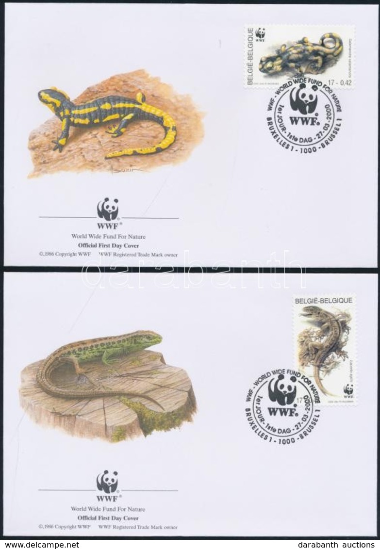 2000 WWF Hüllők és Kétéltűek Sor Mi 2947-2950 4 FDC-n - Altri & Non Classificati