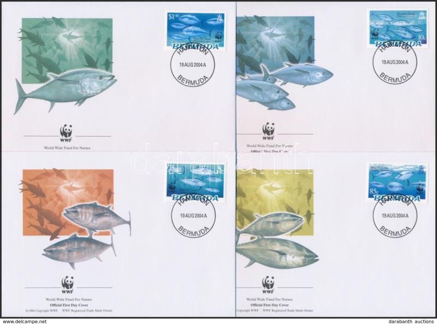 2004 WWF Kékúszójú Tonhal Sor 4 FDC-n Mi 877-880 - Altri & Non Classificati