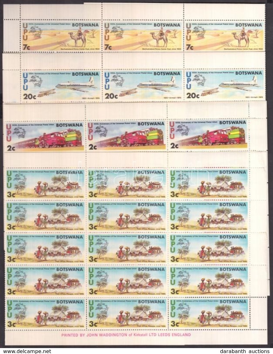 ** 1974 100 éves Az UPU Sor Mi 110-113 4 Db Hajtott Teljes ív - Altri & Non Classificati