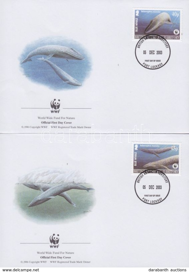 2003 WWF Bálna Sor Mi 353-356 4 FDC-n - Altri & Non Classificati