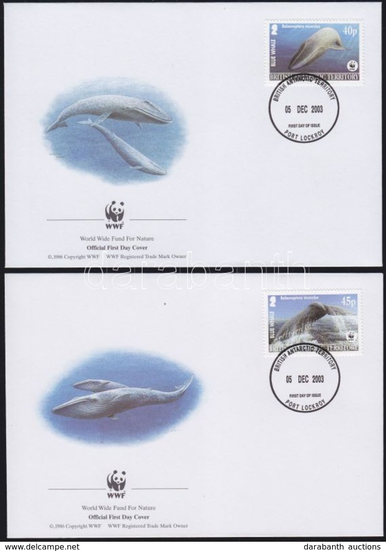 2003 WWF Bálna Sor Mi 353-356 4 FDC-n - Altri & Non Classificati