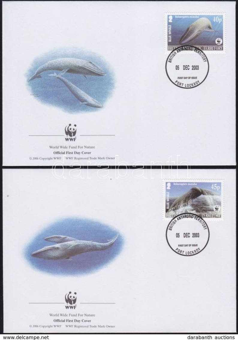 2003 WWF Bálnák Sor Mi 353-356 4 FDC-n - Autres & Non Classés