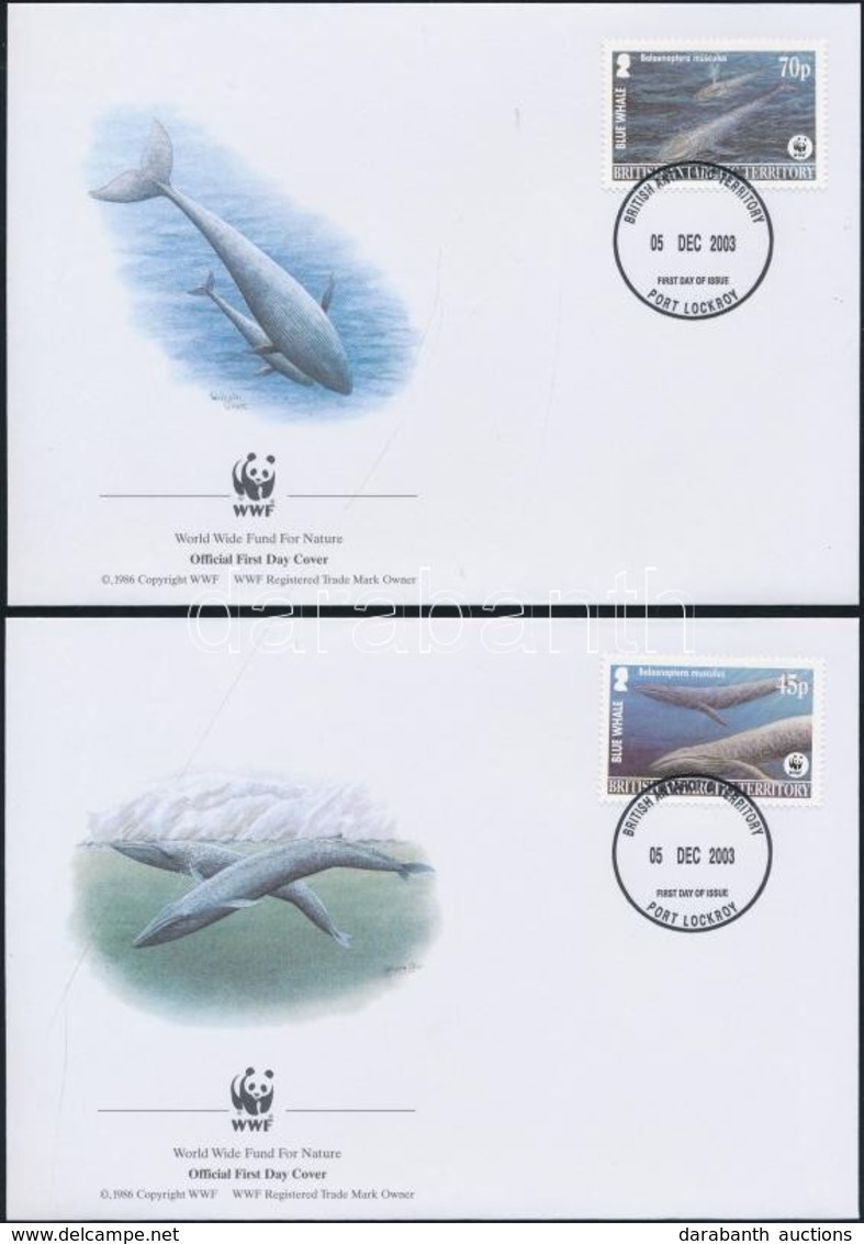 2003 WWF Kék-bálna Sor Mi 353-356 4 FDC-n - Autres & Non Classés