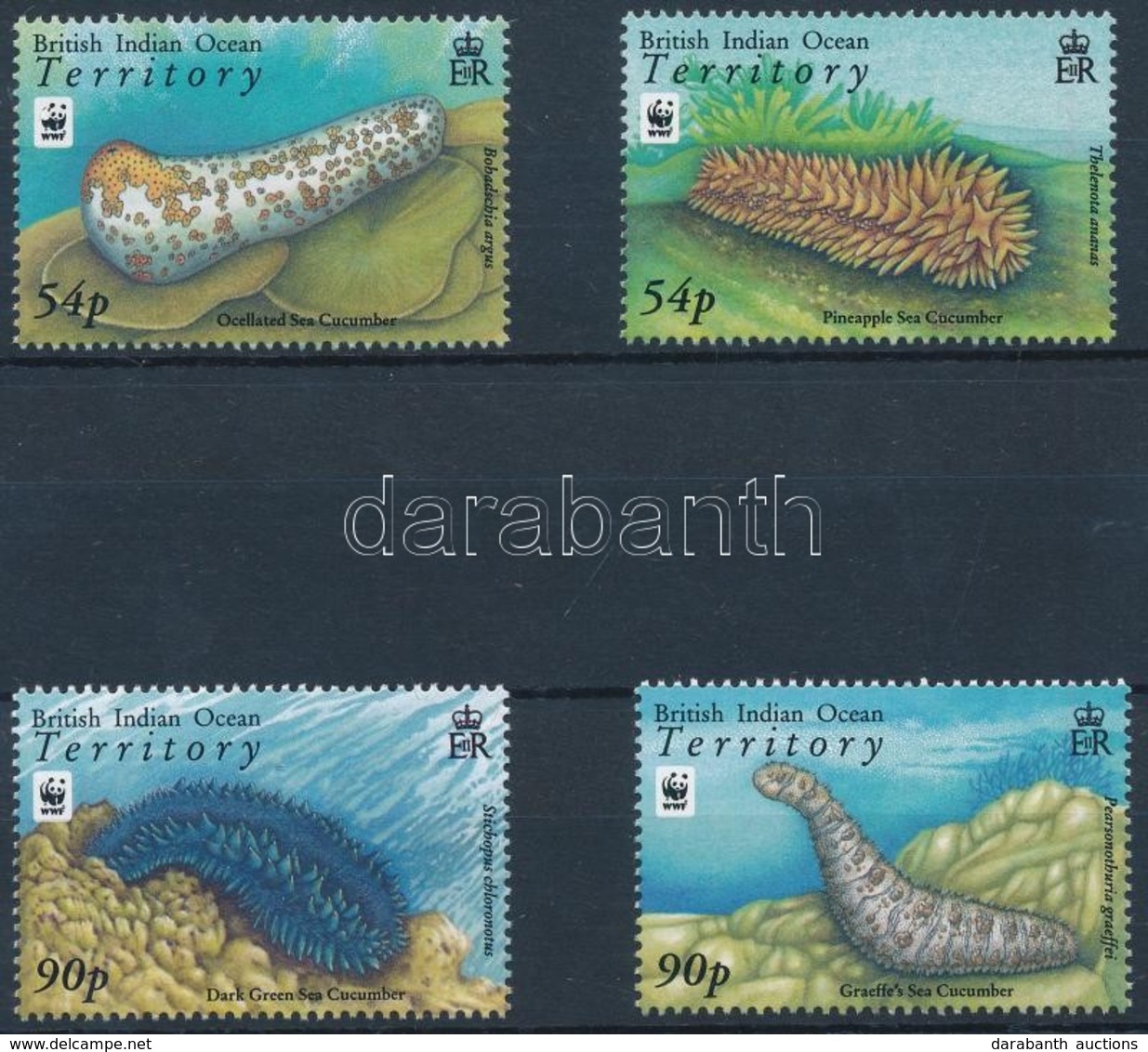 ** 2008 WWF: Tengeri Uborka Sor Mi 470-473 + 4 FDC - Altri & Non Classificati