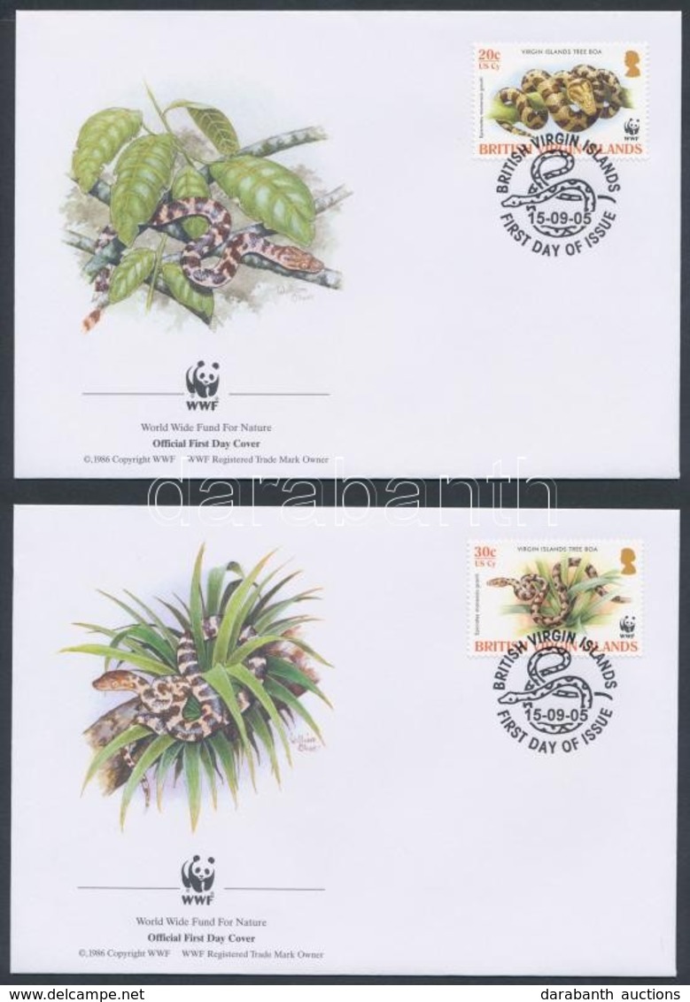 2005 WWF: Kígyók Sor 4 Db FDC-n Mi 1137-1140 - Altri & Non Classificati