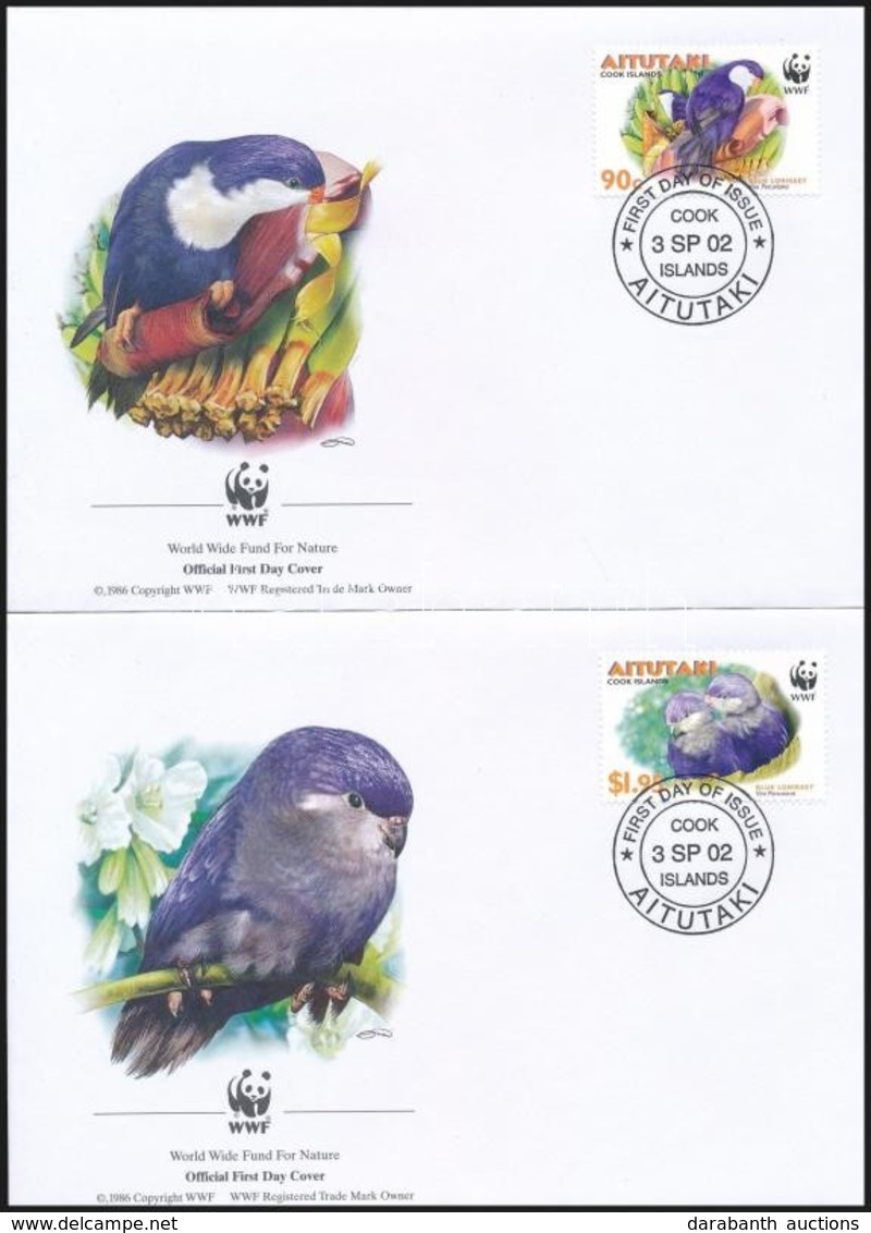 2002 WWF: Zafírlóri Sor Mi 772-775 4 Db FDC-n - Altri & Non Classificati