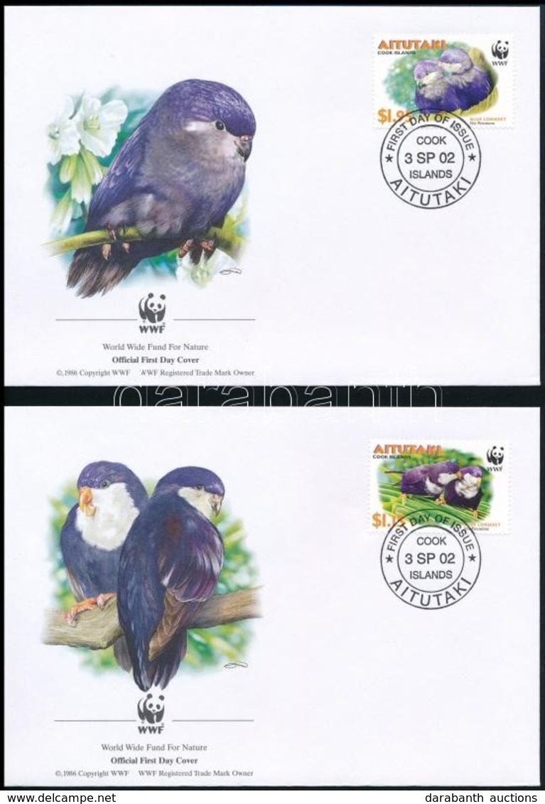 2002 WWF: Zafírlóri Sor Mi 772-775 4 Db FDC-n - Autres & Non Classés